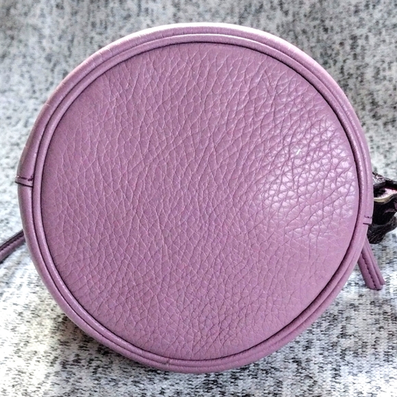 🪻NWOT Coach Lilac Purple Pebbled Leather Petal Floral Bucket Wristlet Pouch Bag - Picture 9 of 13